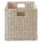 Casafield 12" x 12" Water Hyacinth Storage Baskets, Collapsible Cube Organizers, Woven Bins for Bathroom, Bedroom, Laundry, Pantry, Shelves